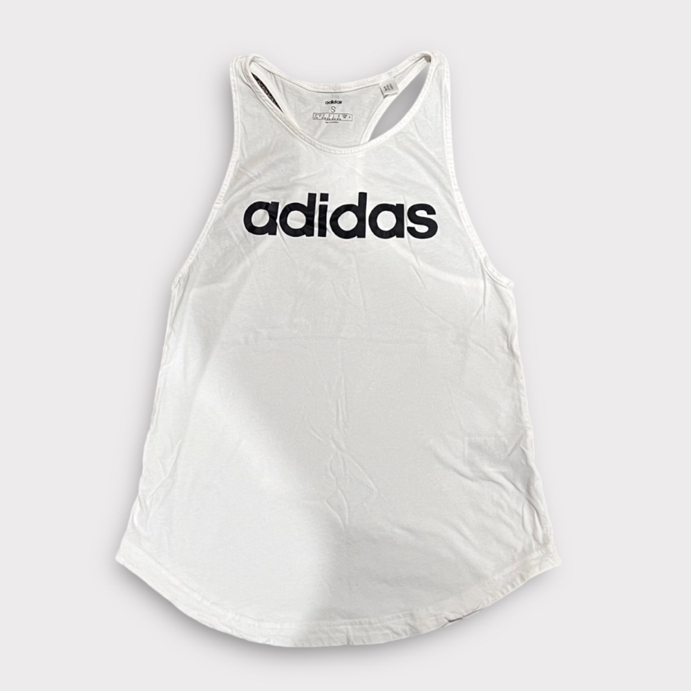 adidas White Racerback Workout Tank‎ small